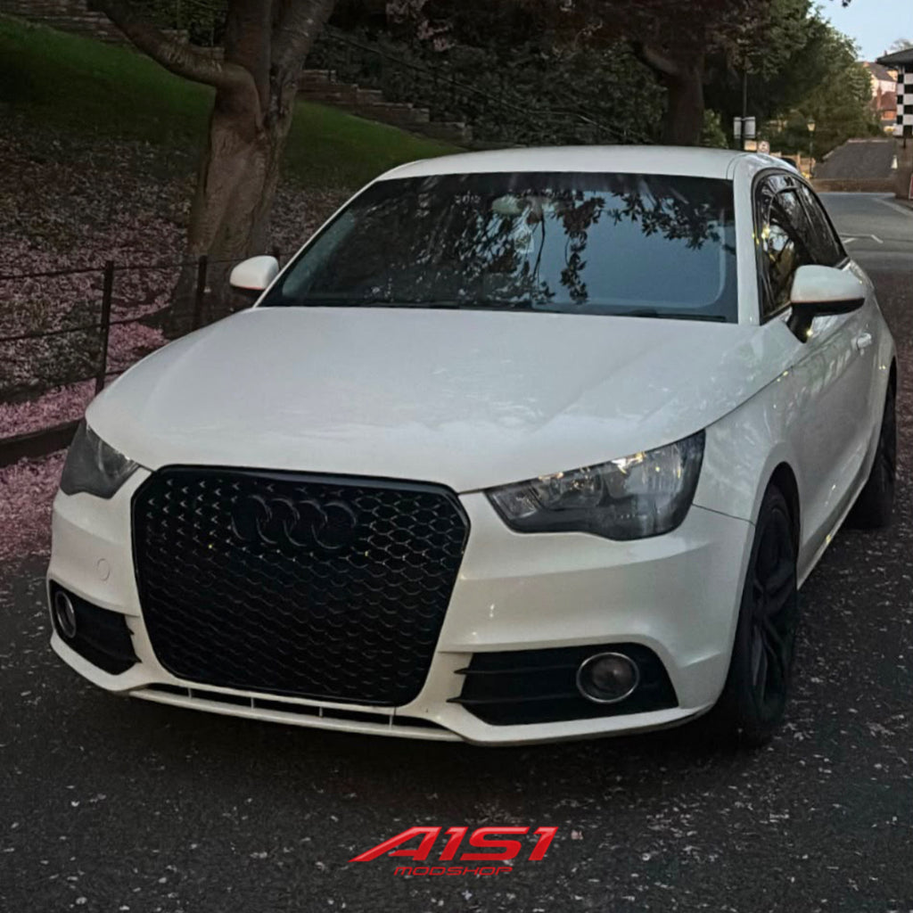 2010-2015 A1S1MODSHOP Audi a1 PREFACELIFT Honeycomb RS style front grill black