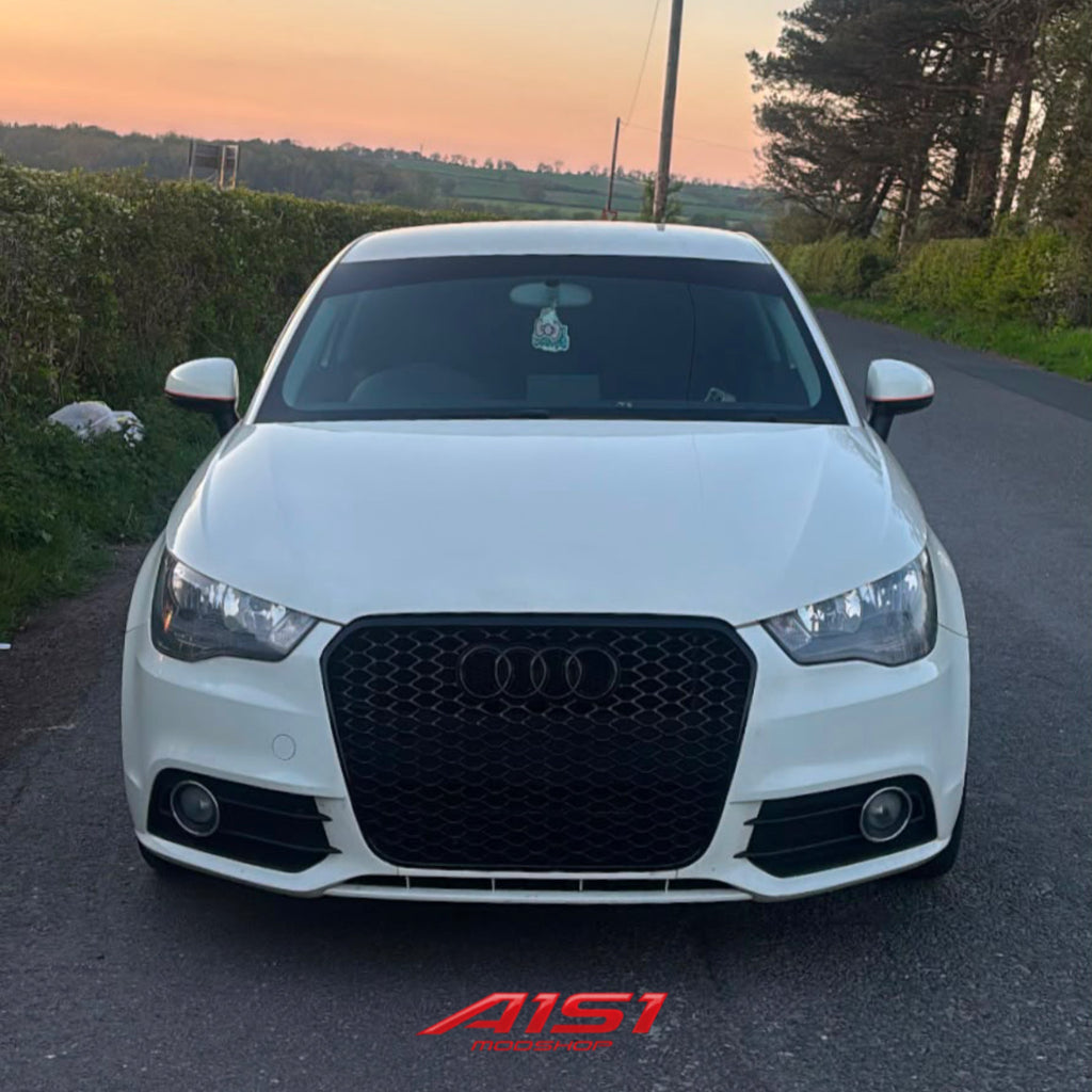 2010-2015 A1S1MODSHOP Audi a1 PREFACELIFT Honeycomb RS style front grill black